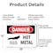 Signmission Hot Surface Sign, 12 in H x 18 in W, Aluminum, Hot Metal OS-2PACK-DS-A-1218-L-1361 - alternate 9